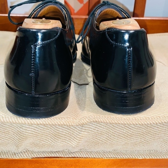 Premium Black Bespoke Cap Toe Oxfords. - Picture 14 of 16
